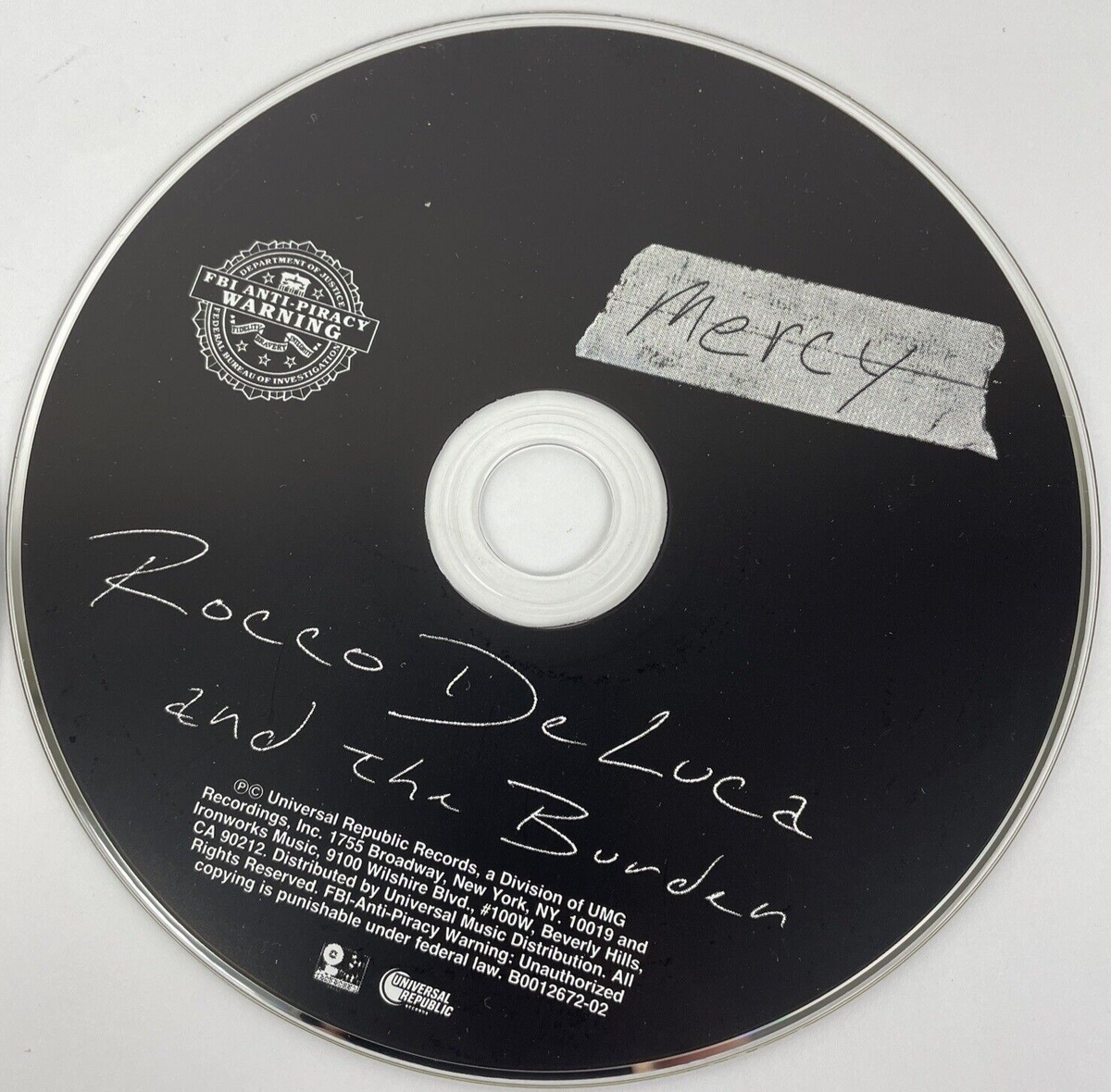 2 x ROCCO DELUCA AND THE BURDEN ~ "MERCY" (Audio CD, 2009) + Self Titled 2006