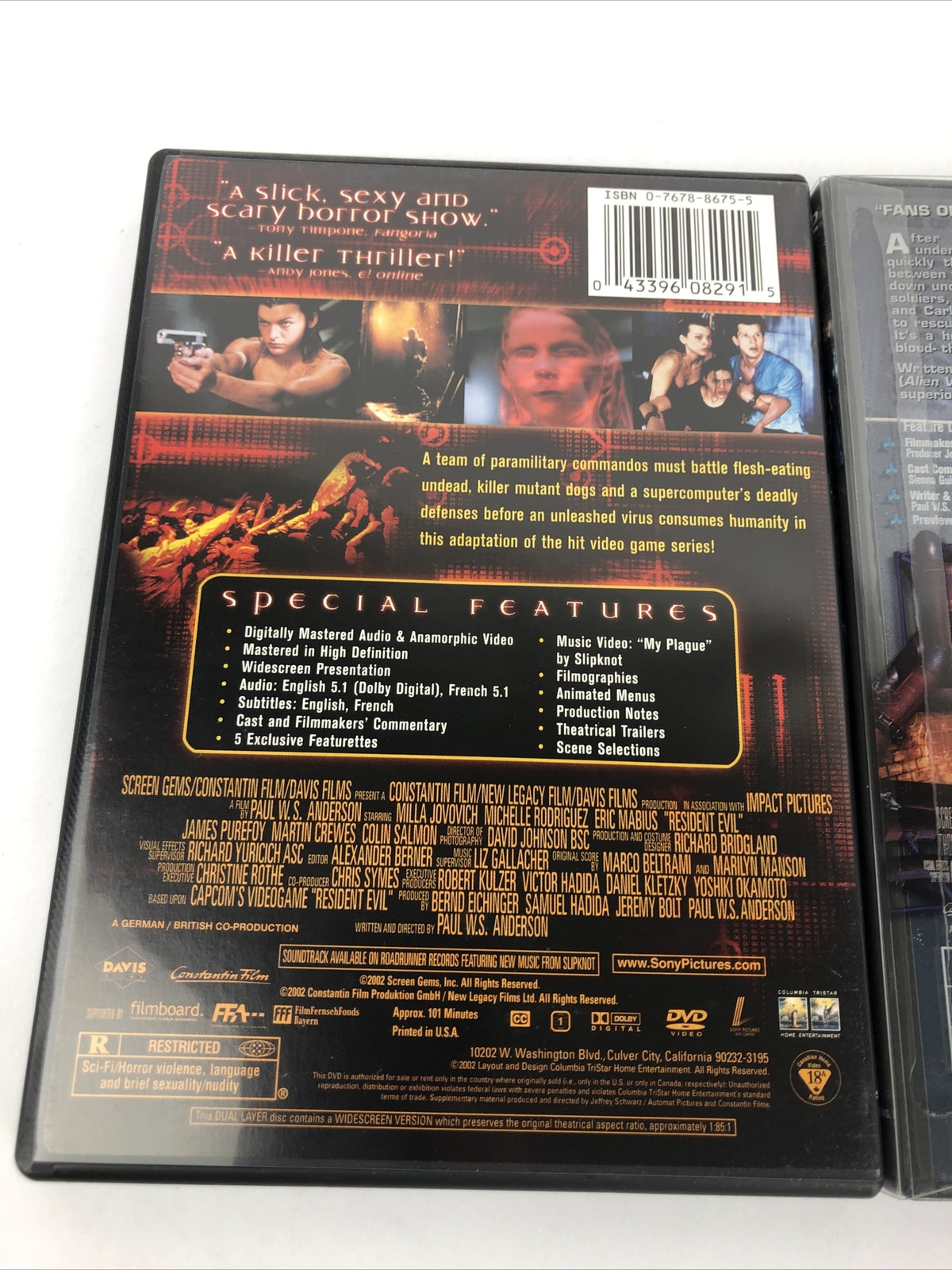 Resident Evil & Resident Evil Apocalypse DVD Resurrected Edition - Mint Discs
