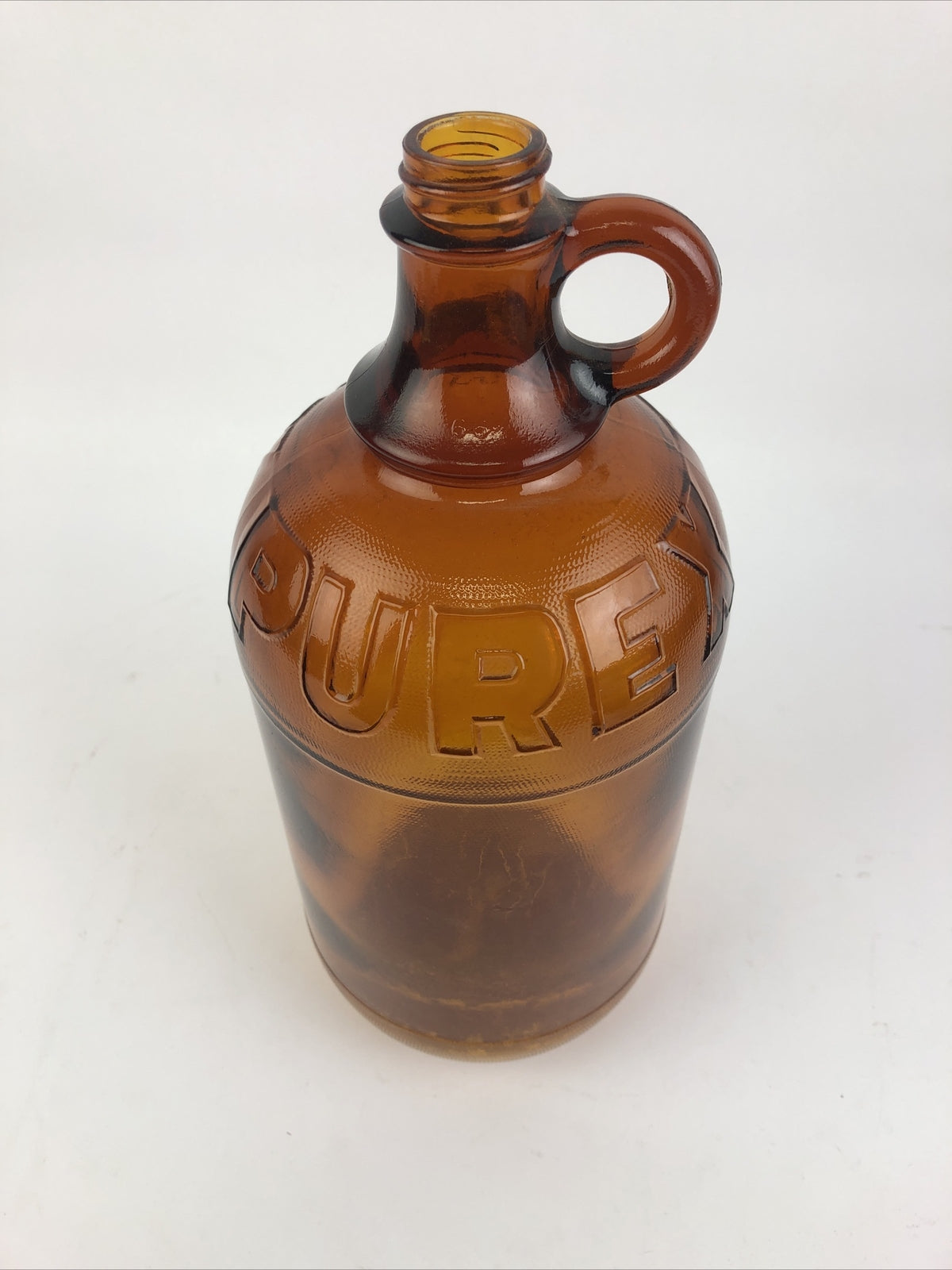 Vintage 1/2 Gallon Purex Amber Brown Bottle Duraglass Farmhouse Laundry Room