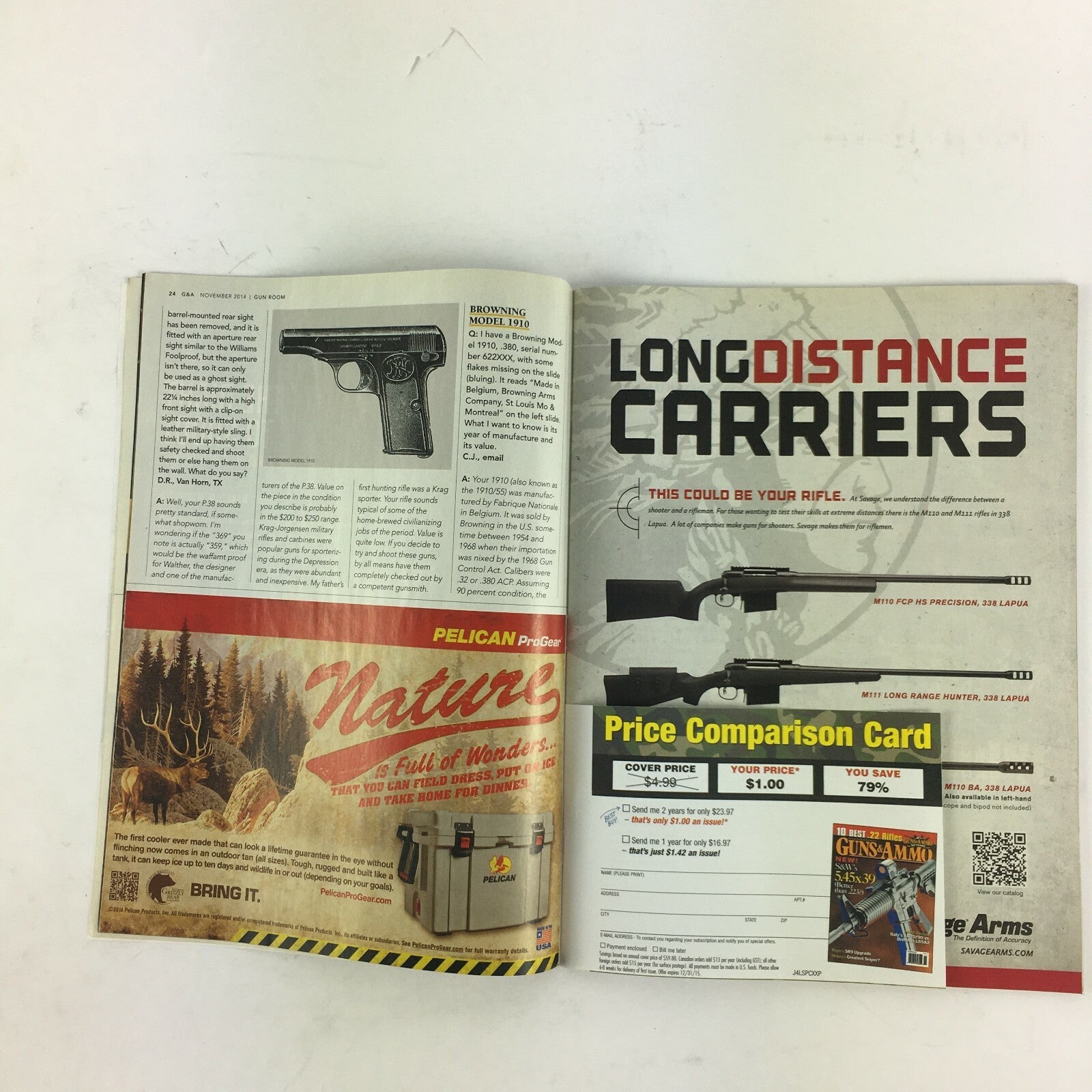 November 2014 Guns & Ammo Magazine Rejoice! Walther's New Garry James Ed Browns