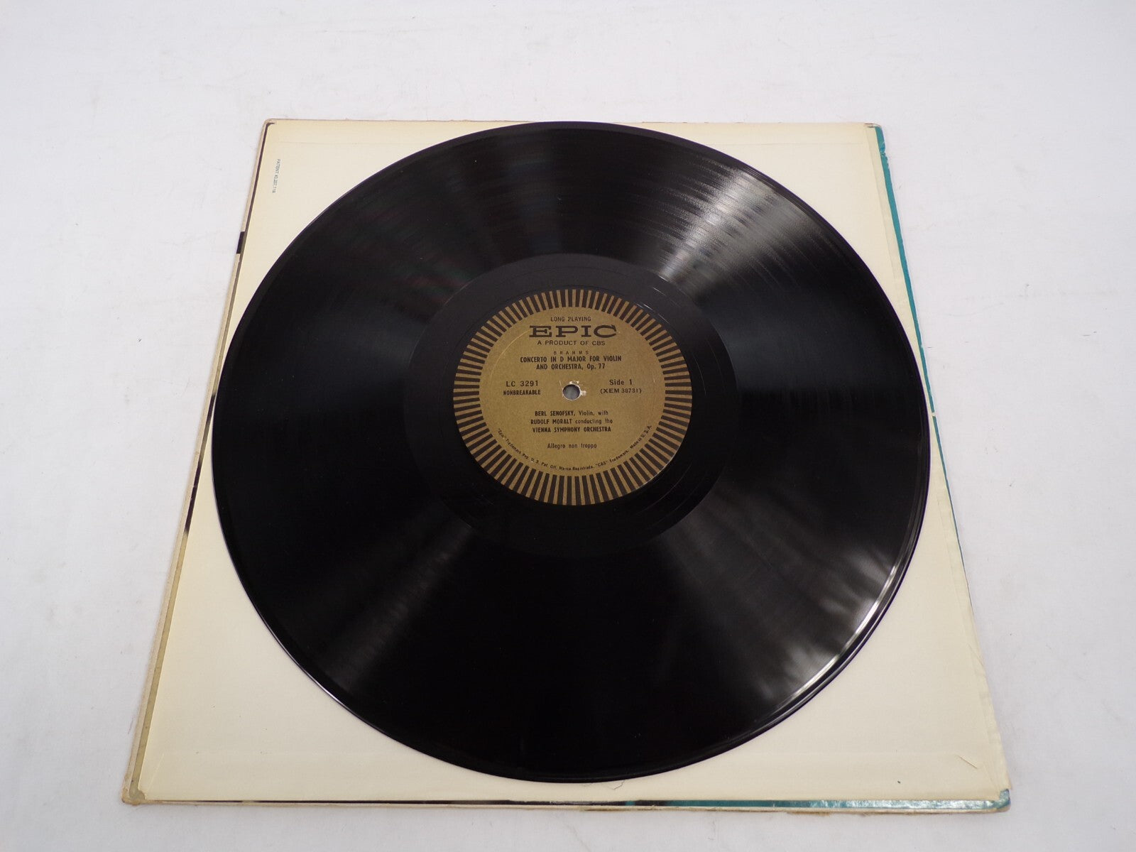Berl Senofsky Rudolf Moralt Brahms Vienna Symphony Orchestra Vinyl Record