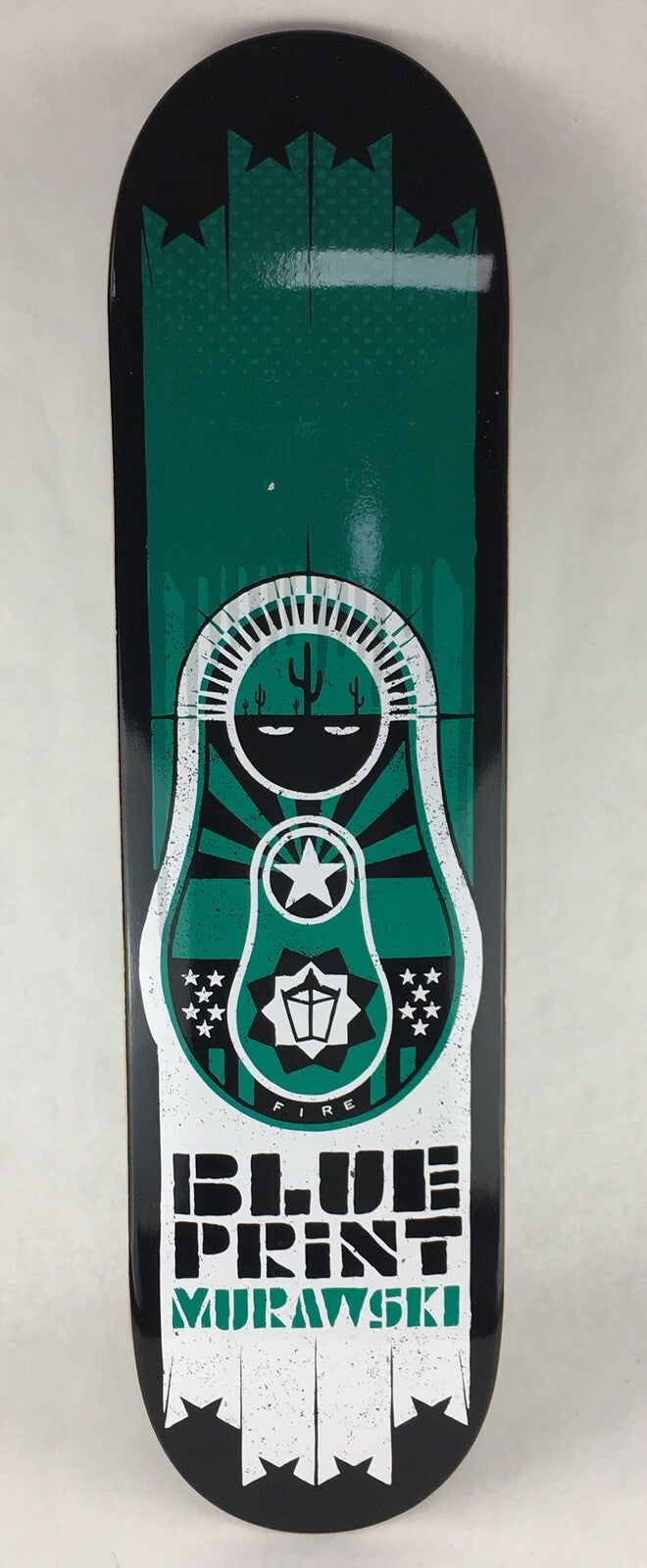 Blueprint Skateboards Marty Murawski Babushka rare 7.875-inch skateboard deck made from 7-ply hard rock Canadian maple.