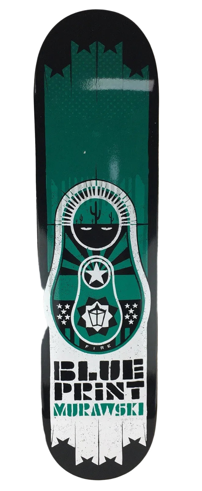 Blueprint Skateboards Marty Murawski Babushka rare 7.875-inch skateboard deck made from 7-ply hard rock Canadian maple.
