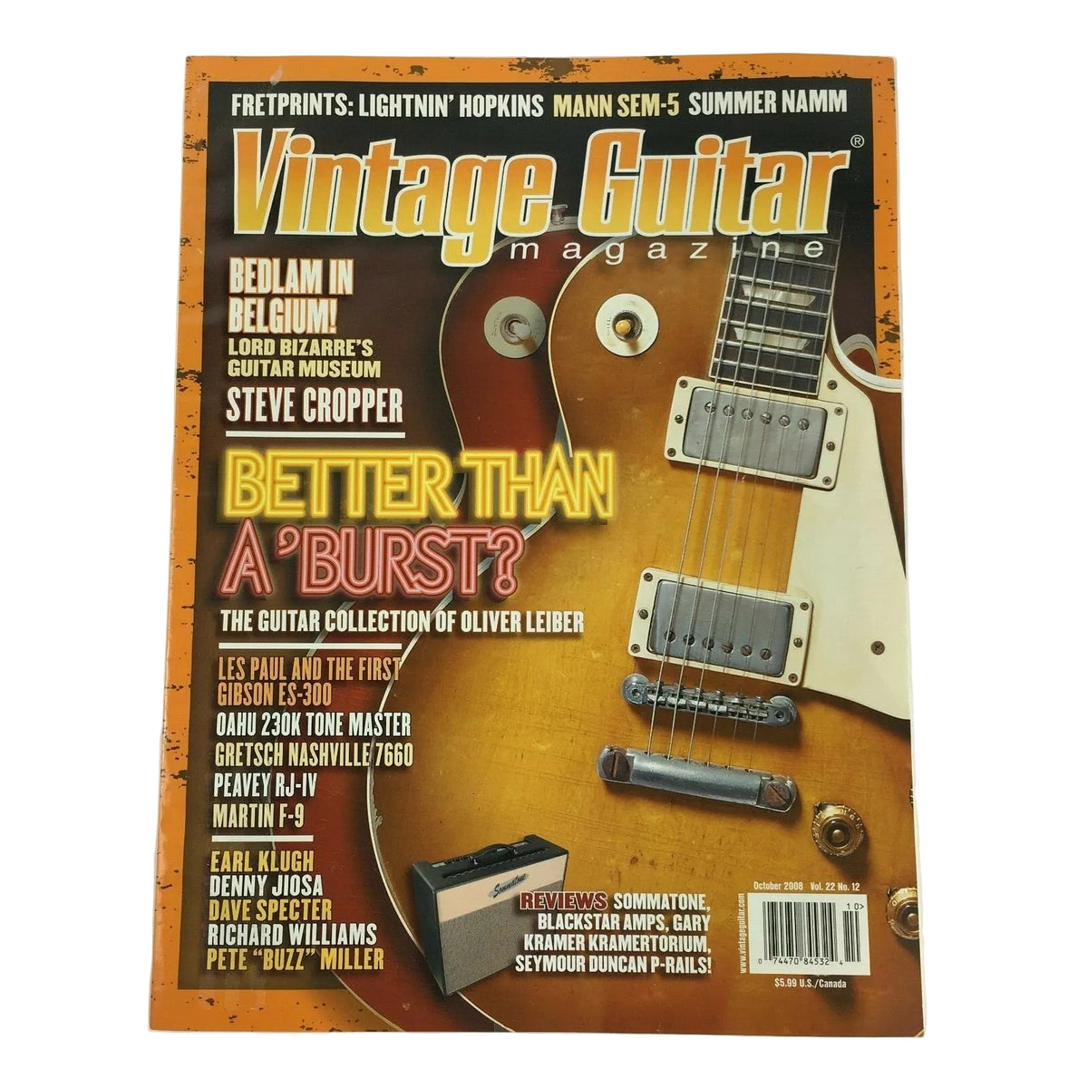 October 2008 Vintage Guitar Magazine Better Than A' Burst