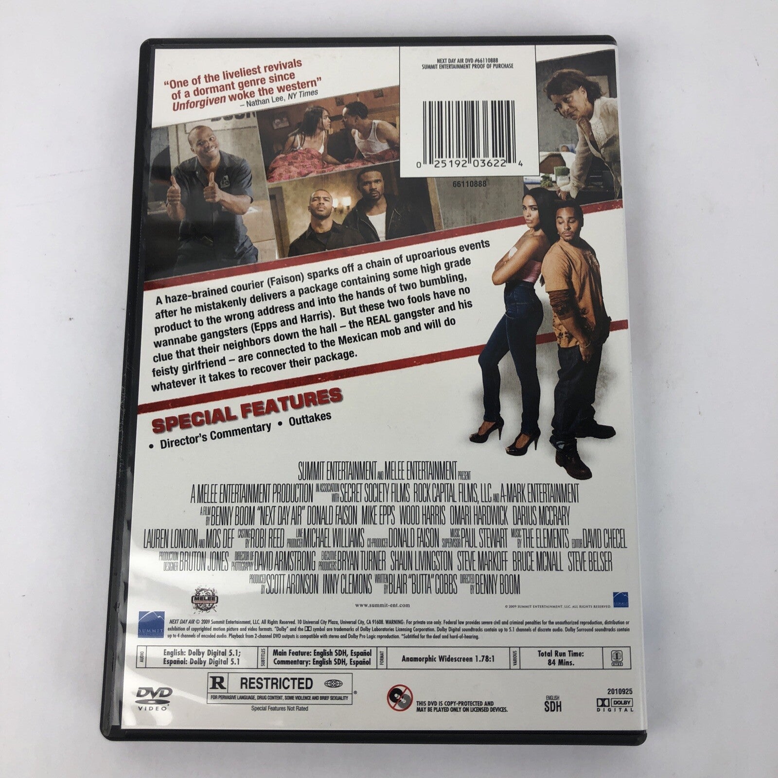Next Day Air (DVD, 2009) Mike Epps Donald Faison - Mint Disc