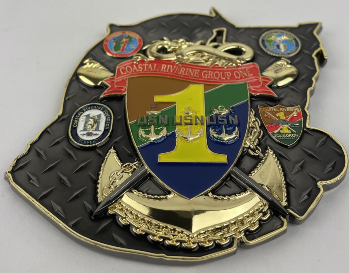 U.S Navy USN Coastal Riverine Group 1 CGR-1 Chief's Mess Military Challenge Coin
