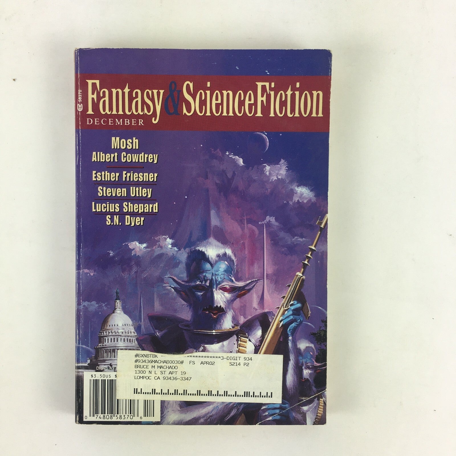December Fantasy & Science Fiction Mosh Albert Cowdrey Esther Friesner SN.Dyer