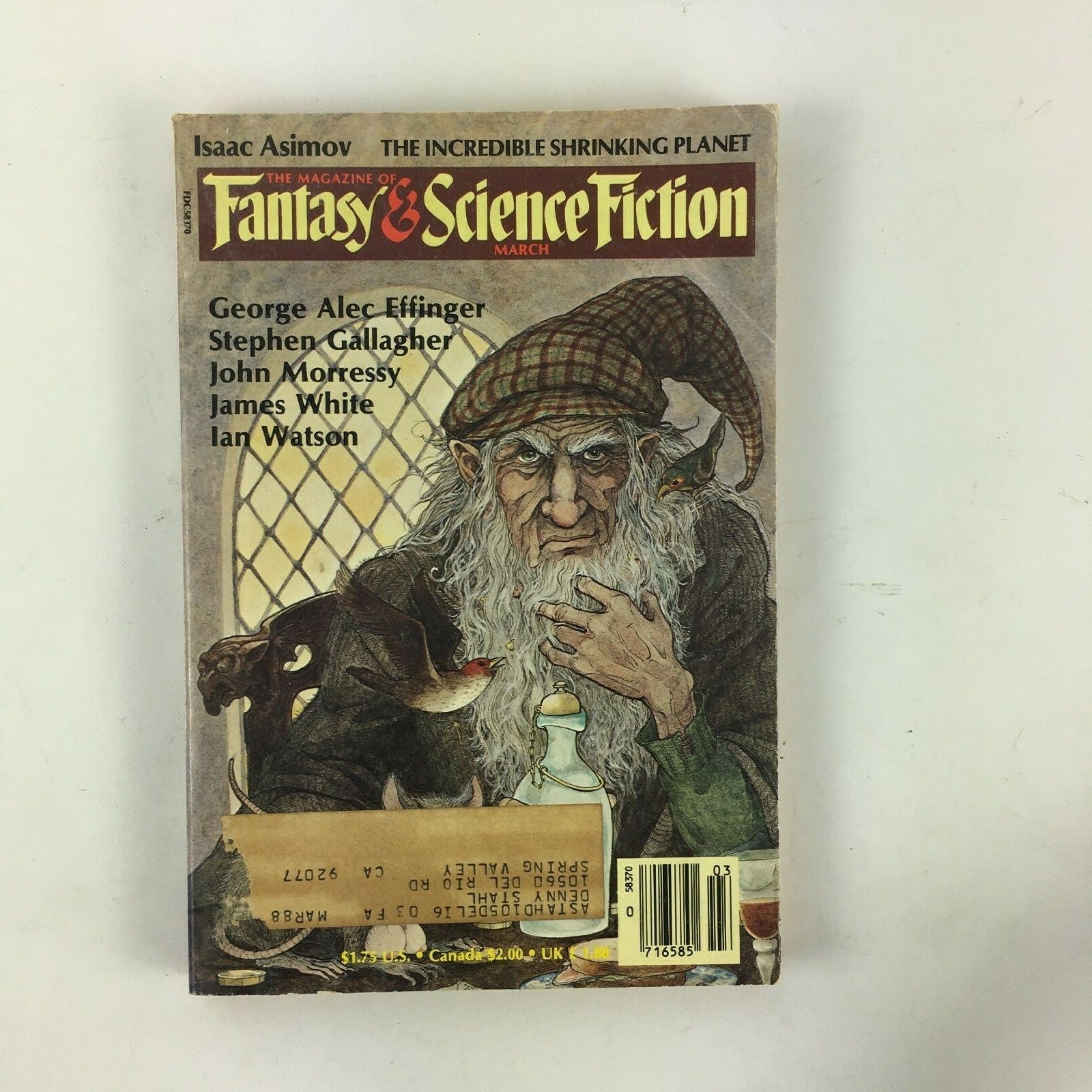 March Fantasy & Science Fiction Magazine George Alec rEffinger Stephen Gallagher