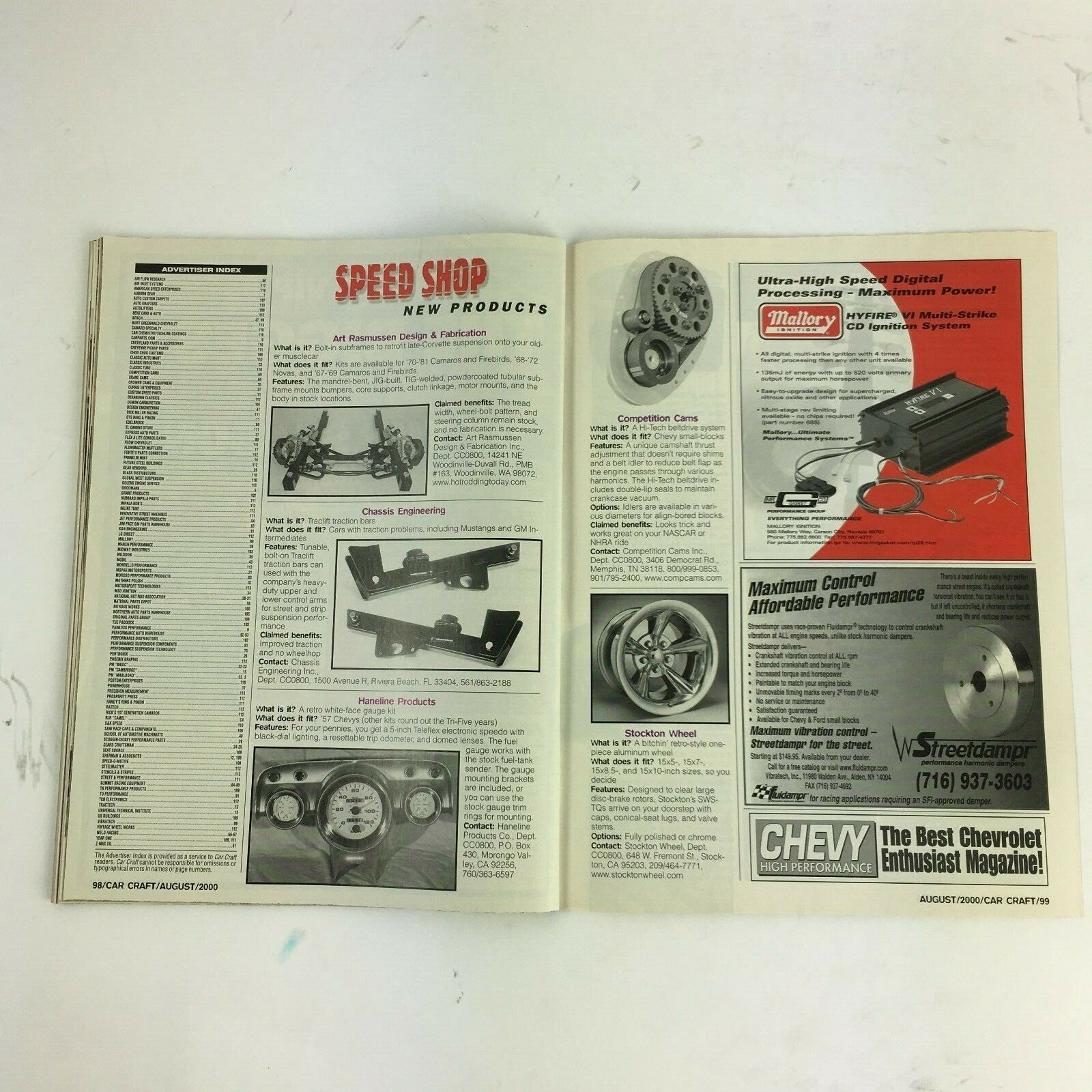 August2000 Car Craft Magazine Big-Blocks For Any Budget Battle of the Movie Cars