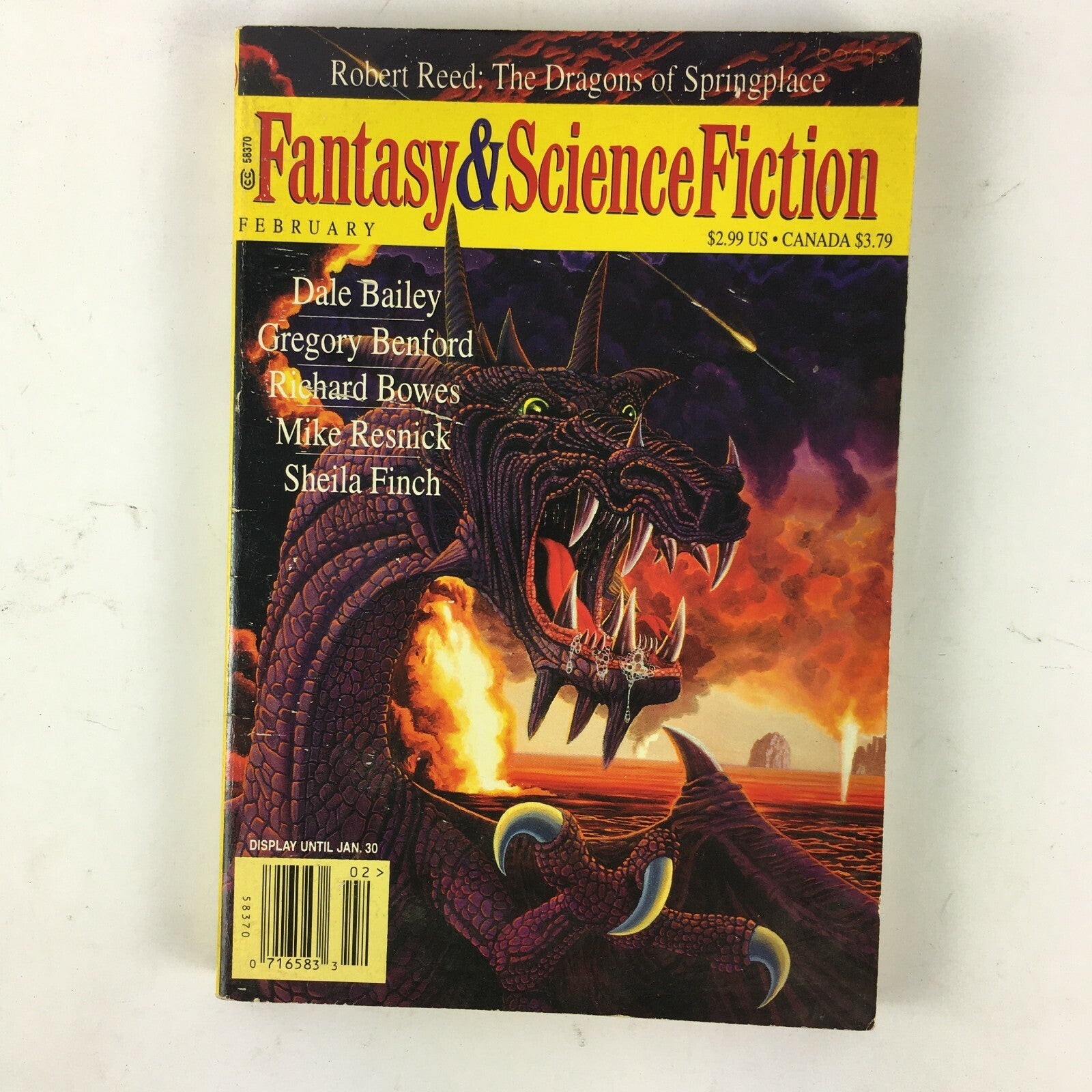 Feb Fantasy & Science Fiction Magazine Dale Bailey Gregory Benford Richard Bowes