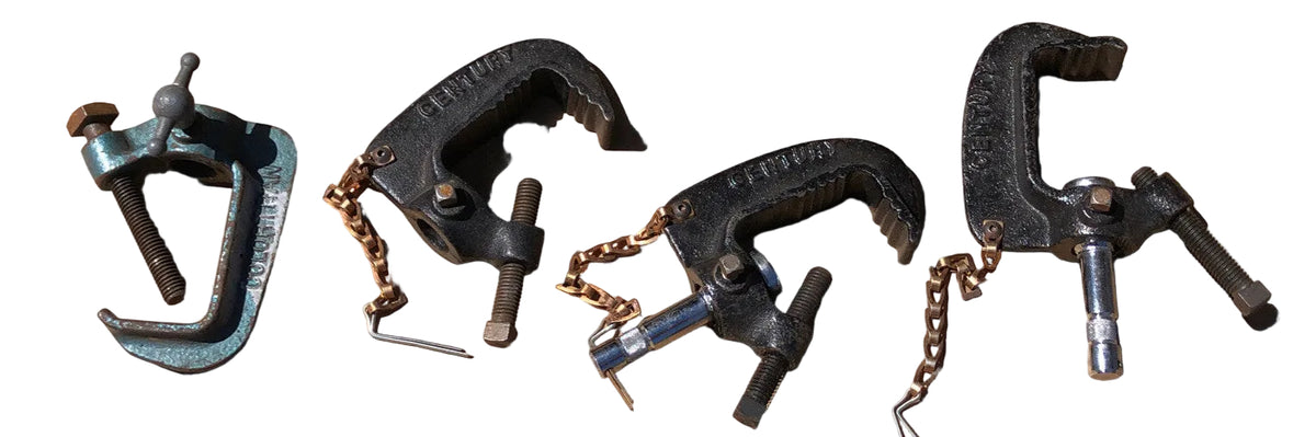 C Clamps For Stage Lighting - Lot Of 4, 1 x Colortran 3 x Century brands LOOK