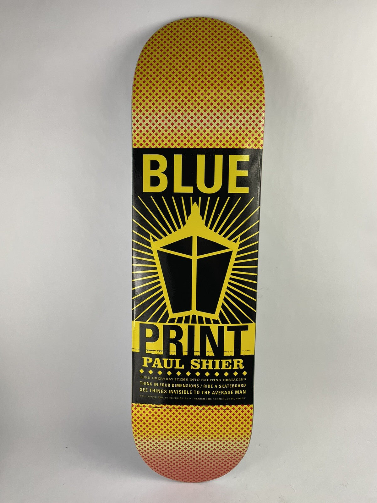 BLUEPRINT skateboards deck 8.25" RARE quality Paul Shier Pachinko