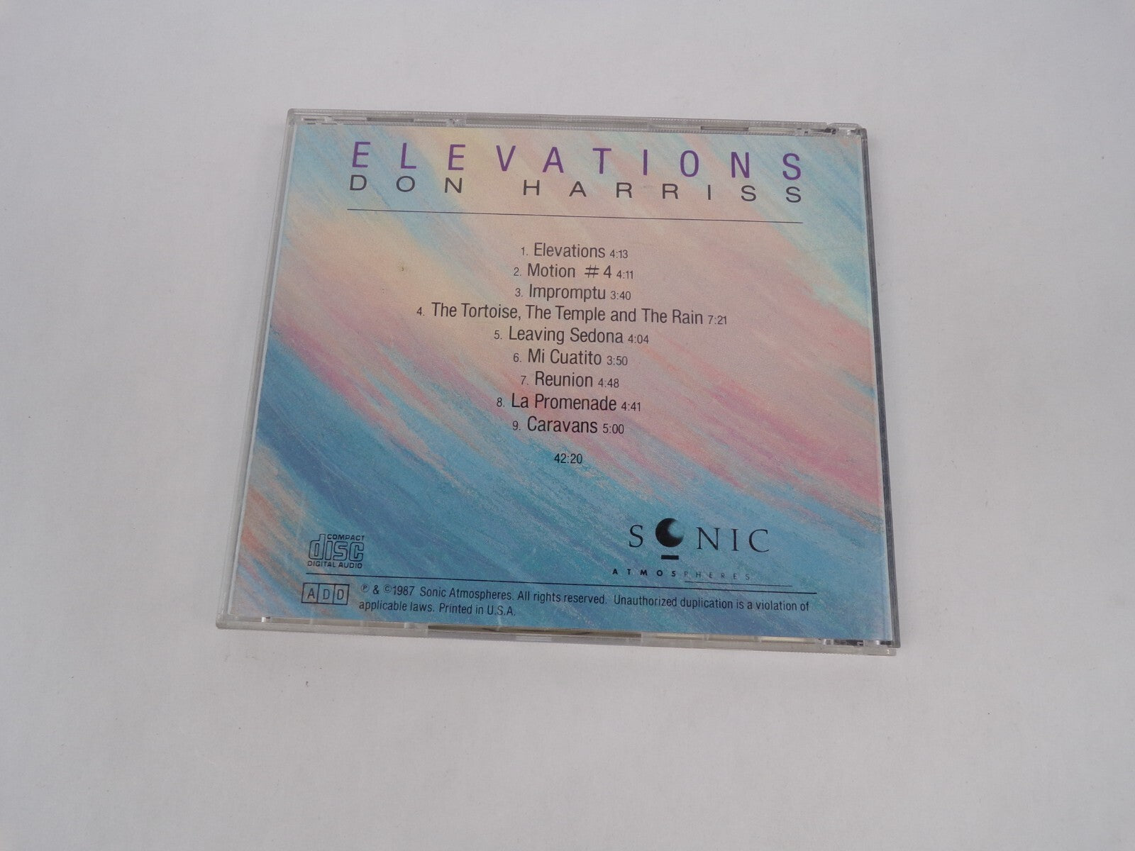 Elevations Don Harriss Elevations Motion Impromptu The Tortise, The Temple CD#63
