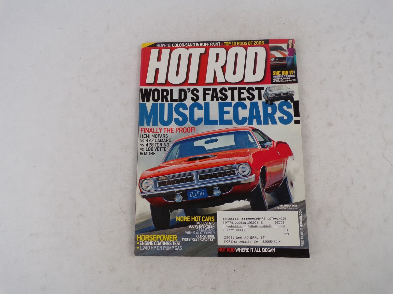 November 2006 Hot Rod Tell Chevy How To Build Thhe '09 Camaro Your Direct Line