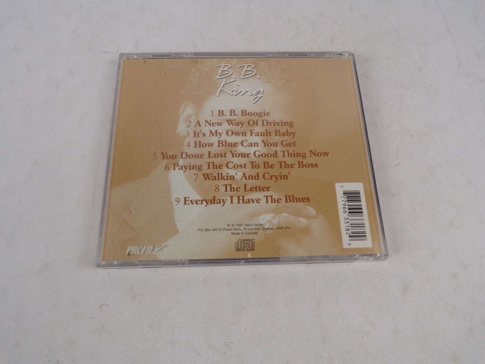 B.B.King B.B.Boogie How Blue Can You Get It's My Own Fault Baby A New Way OCD#31
