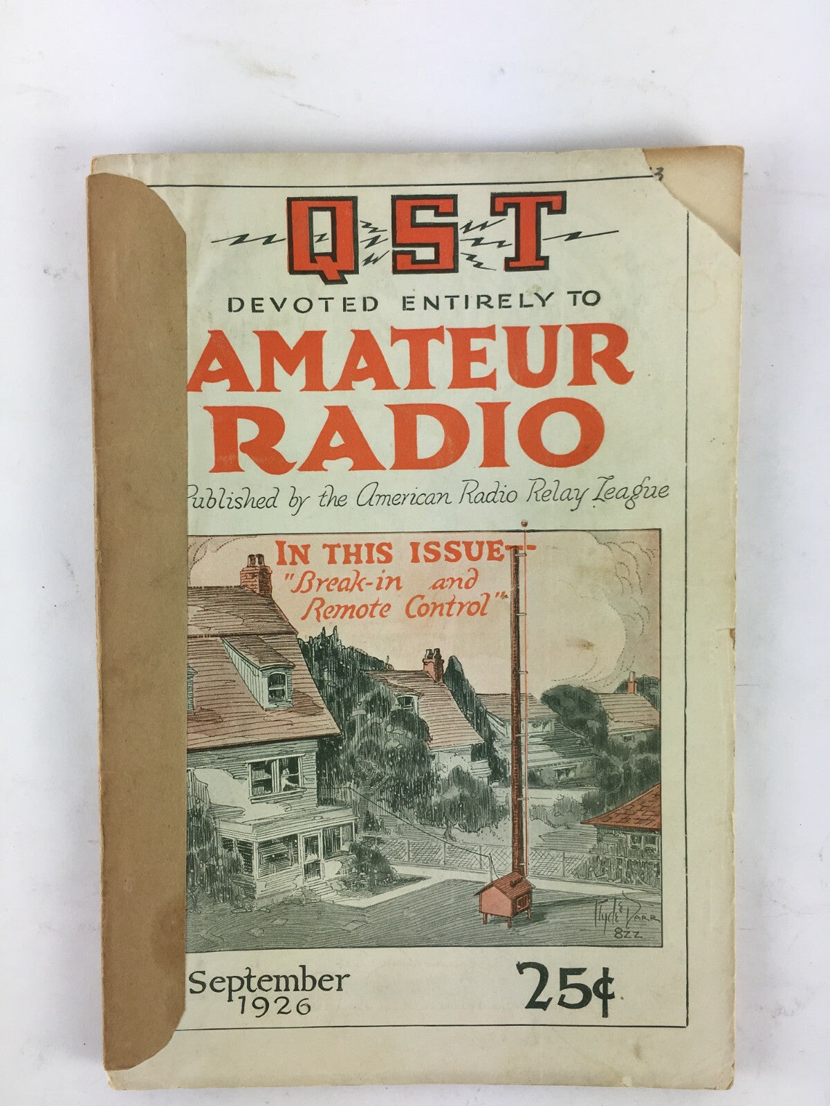 September 1926 QST devoted entirely to Amateur Radio Magazine Break-In RC