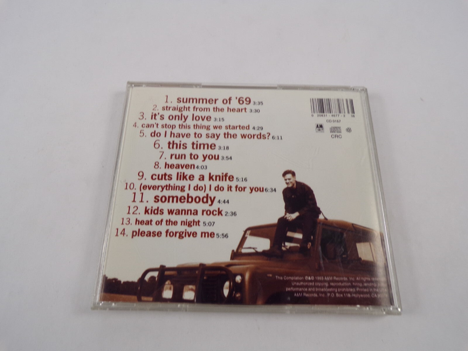 Bryan Adams So Far So Good Summer Of 69 Straight From The Heart It's Only CD#45
