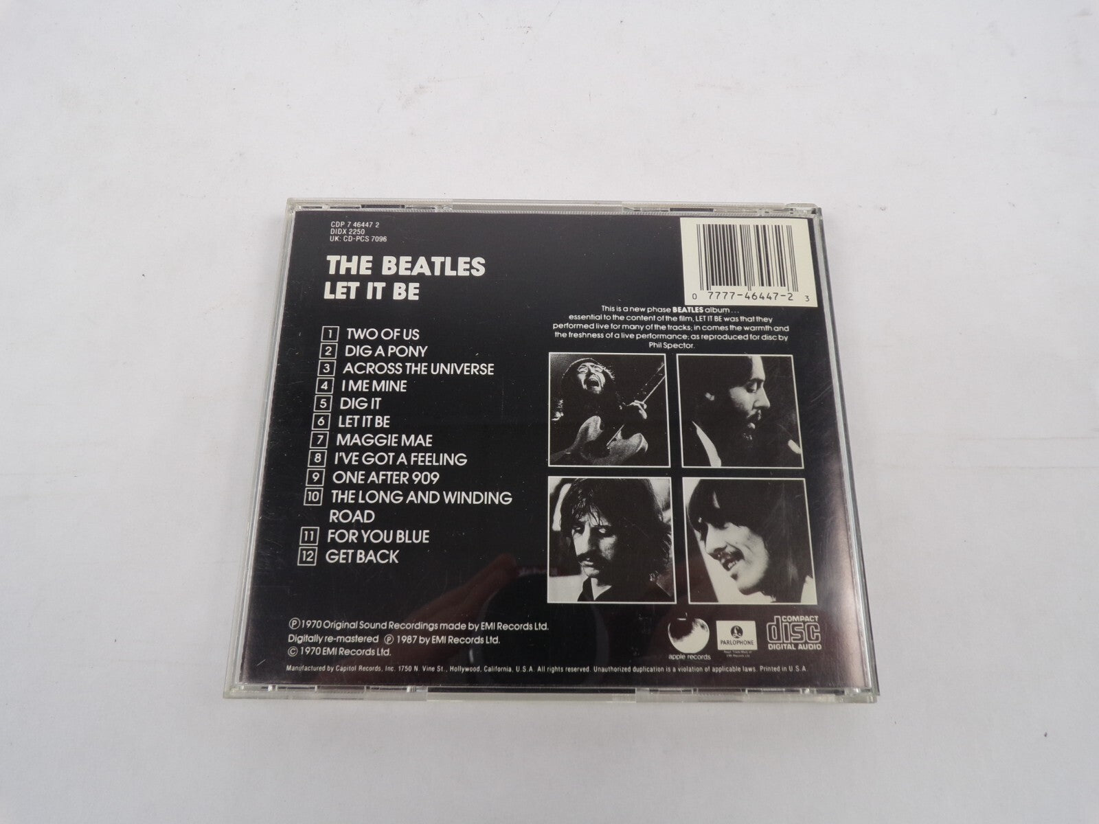 The Beatles Let It Be Two Of Us Dig A Pony Across The Universe Let It Be CD#26