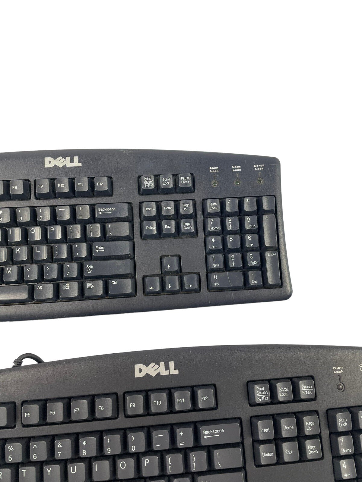 Lot of 2 DELL PS/2 US 104-Key PC Windows Desktop Keyboard Black RT7D20 SK-8110