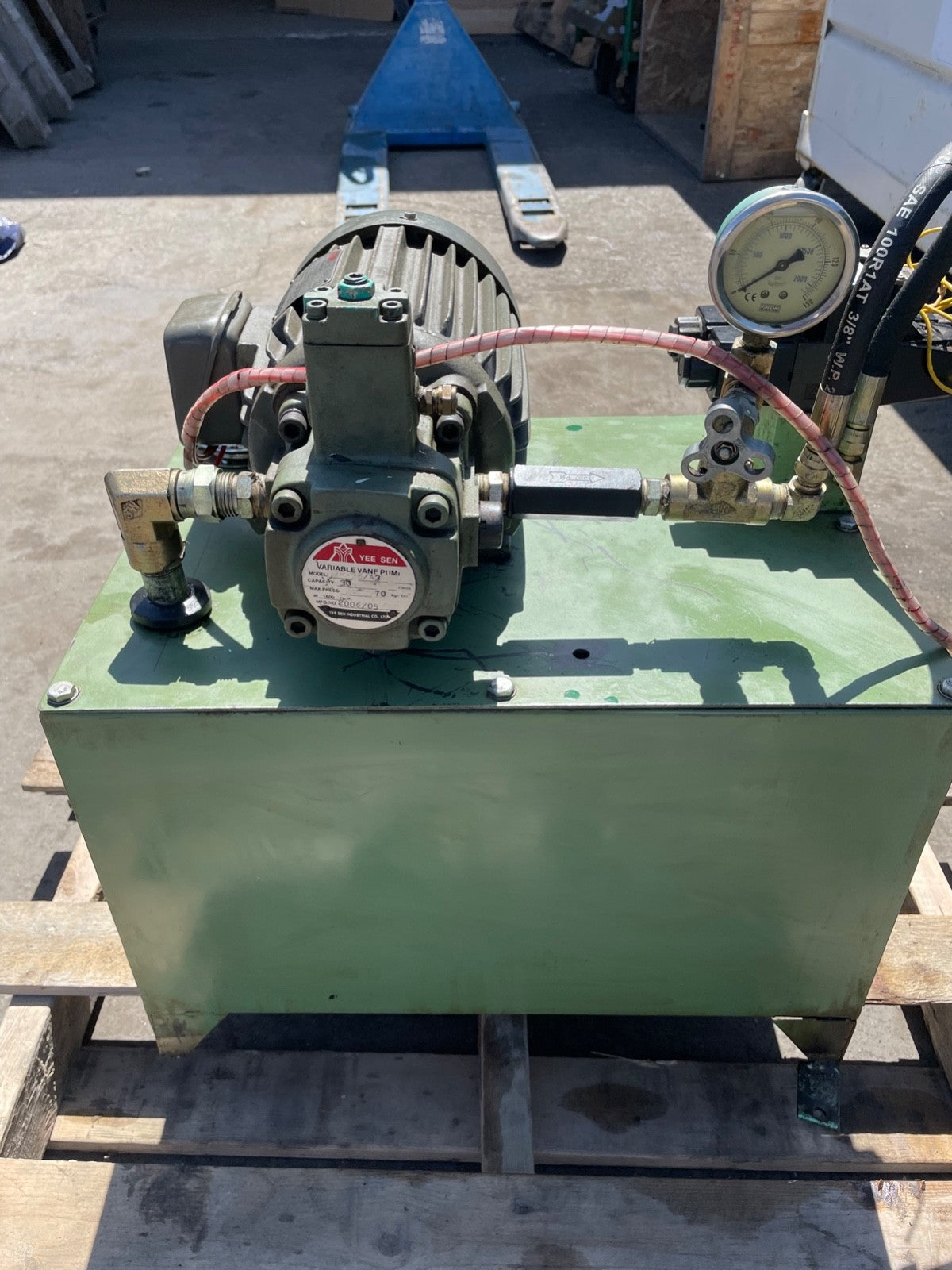 Shen Yu 2HP Hydraulic Power Unit 10 Gallon Tank 10.5 GPM 220/380V 3PH Vane Pump