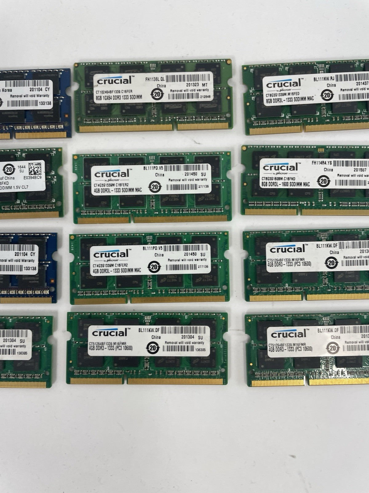 Lot 12 Crucial 4GB DDR3L 1333 SODIMM Apple iMac MacBook Laptop RAM