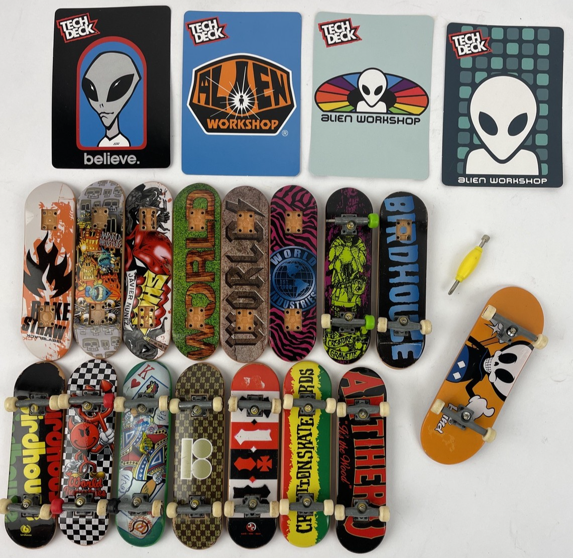 Vintage Tech Deck Lot Skateboard Fingerboard Flip Fiberlight Blind BUNDLE LOT
