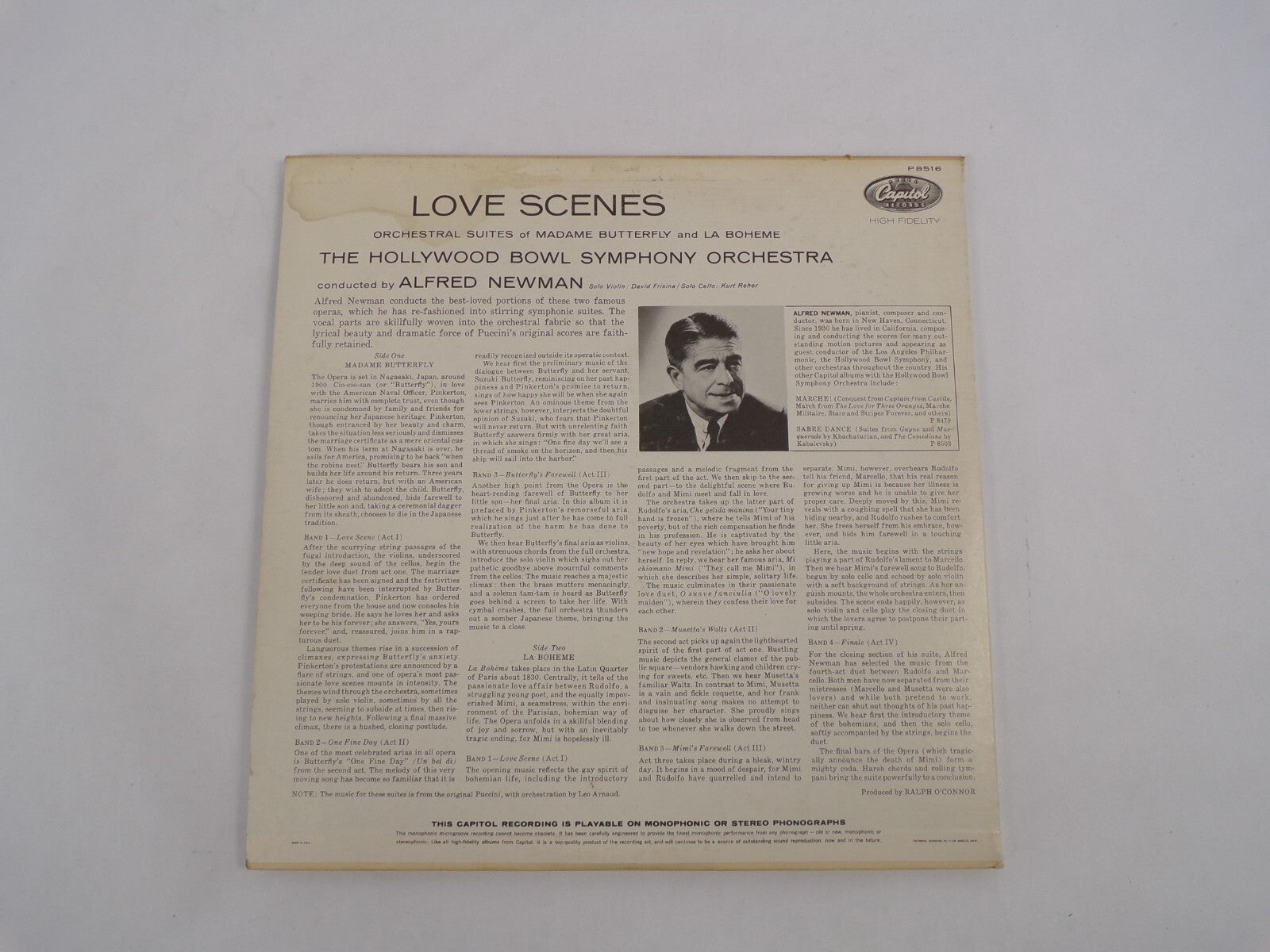 Love Scenes Orchestral Suites Of La Boheme And Madame Butterfly The Hollywood