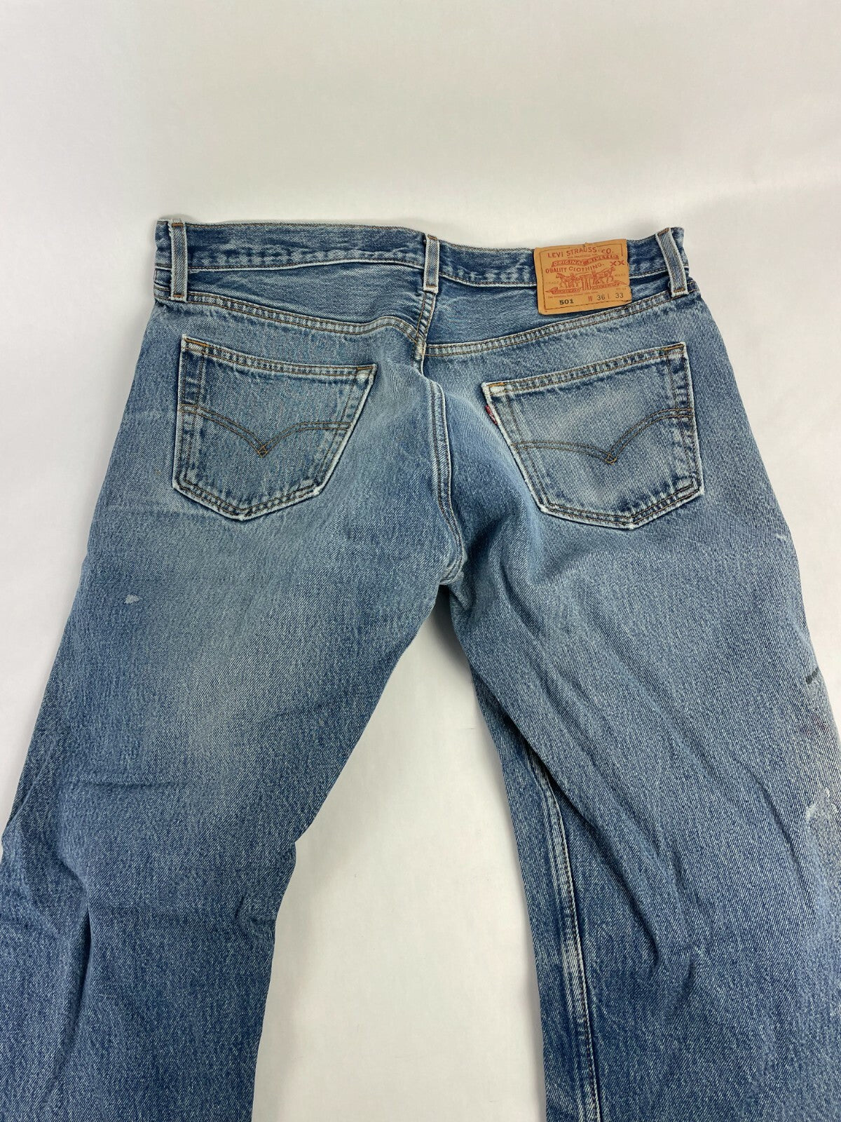 Levi's Men's Blue 501 Regular Fit Straight Leg Jeans Size W 36 L 33