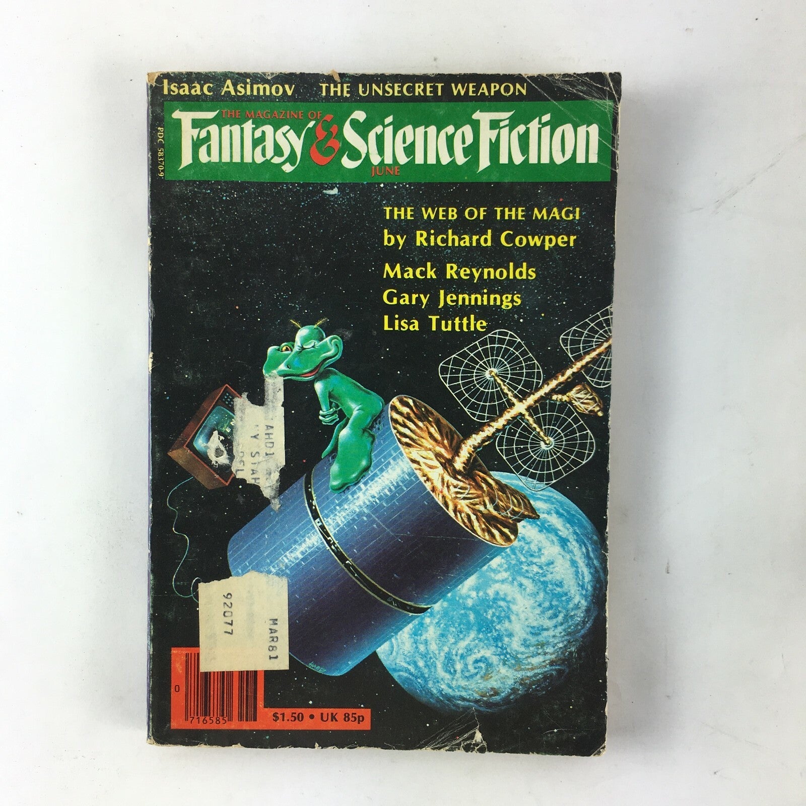 June Fantasy&Science Fiction Magazine The Web of the Magi Richard Cowper Mack R