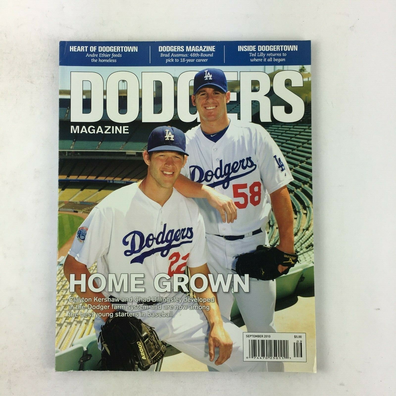 September 2010 Dodgers Magazine Home Grown Clayton Kershaw and Chad Billingsley