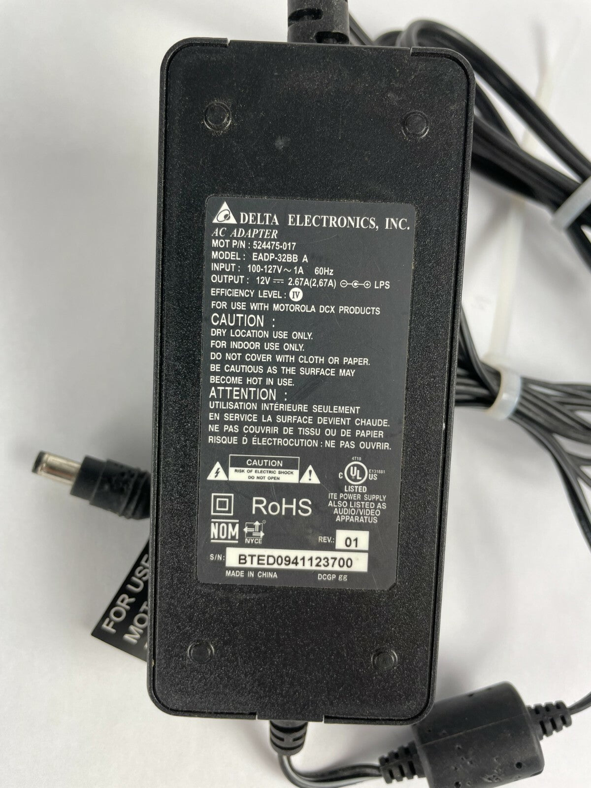 Genuine Delta 524475-017 AC Adapter Output 12 V 2.6 A Power Supply Adapter A29