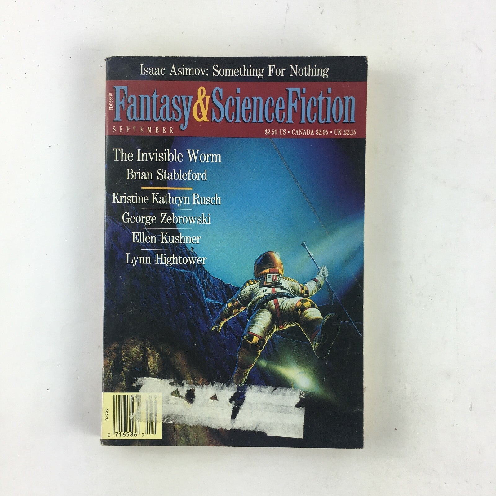 August Fantasy & Science Fiction Magazine The Invisible Worm Brian Stableford
