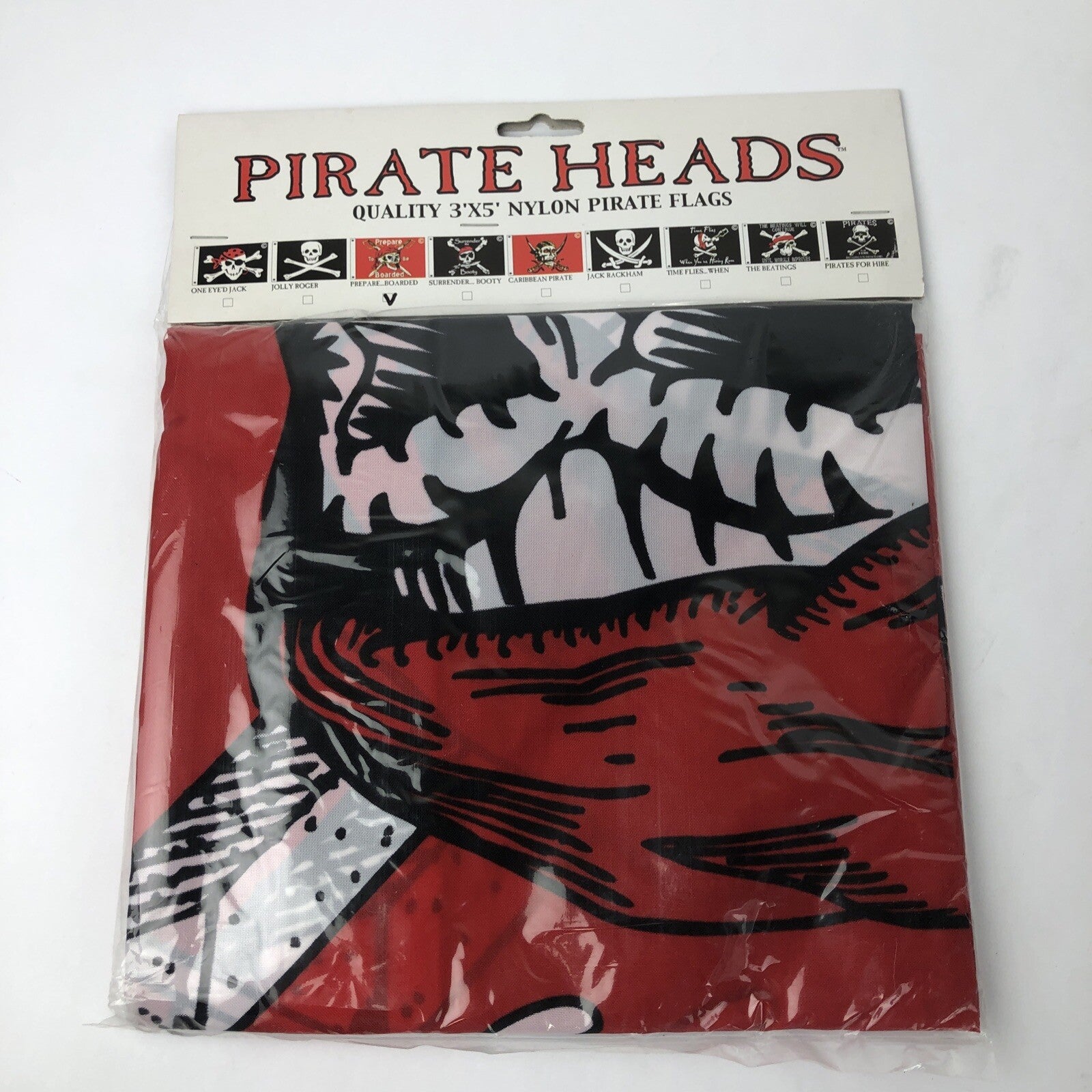 " Prepare To Be Boarded " Double Sided Nylon Flag 3'x5' Pirate Skull Crossbones
