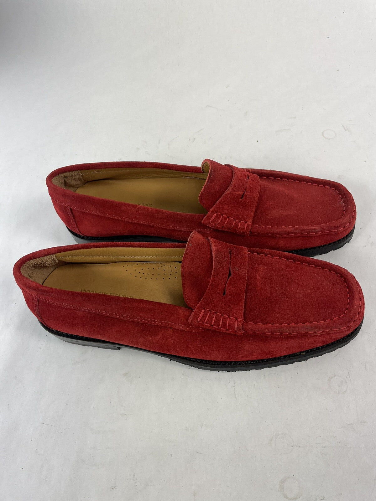 Men's Dooney & Bourke Suede Penny Loafers Red SZ EU 42 M US 9