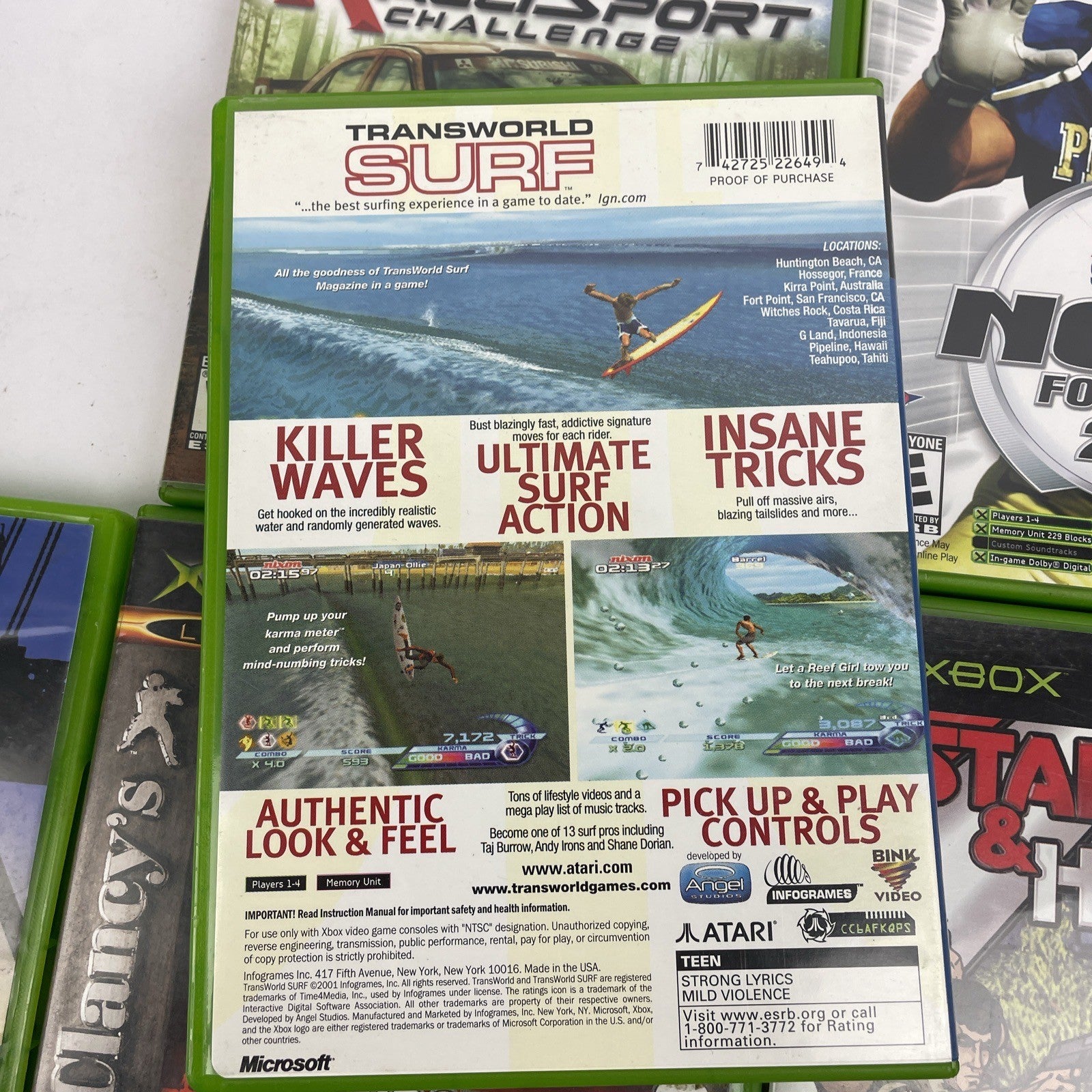 X Box One Games Lot (8) NBA NCAA Football FABLE GTA III Transworld Surf Starsky