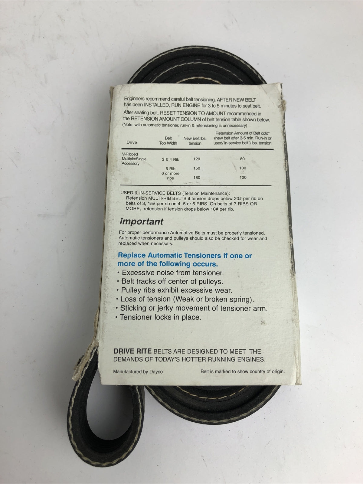 Dayco 5070900DR Serpentine Belt Main Drive For Select 93-21 Jeep Toyota Models