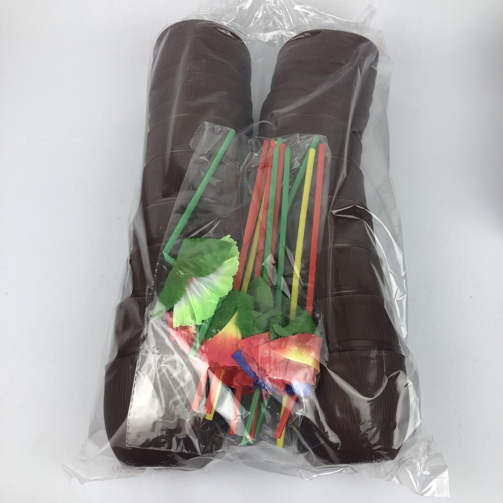 Prextex 12 Pack Coconut Cups for Hawaiian Luau Kids Party with Hibiscus... LOOK
