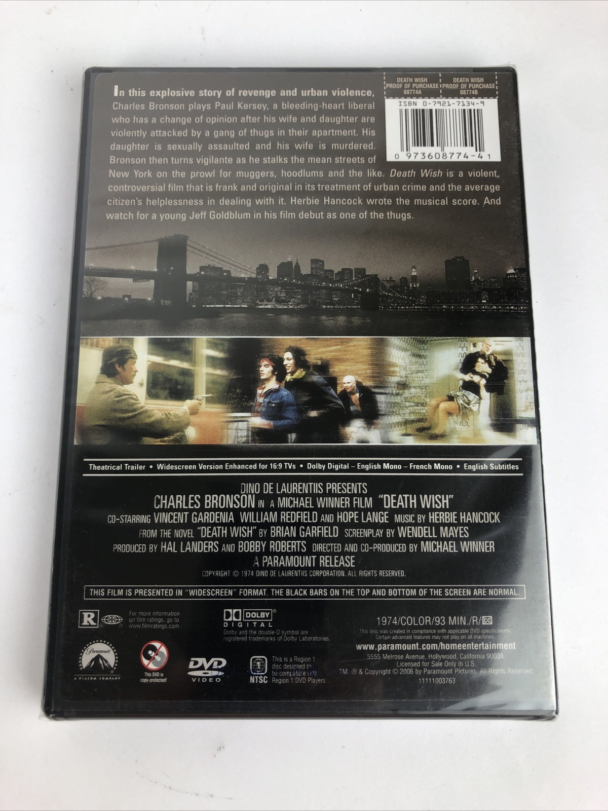 DEATH WISH - 1974 - ( DVD Video ) Charles Bronson Brand New Sealed