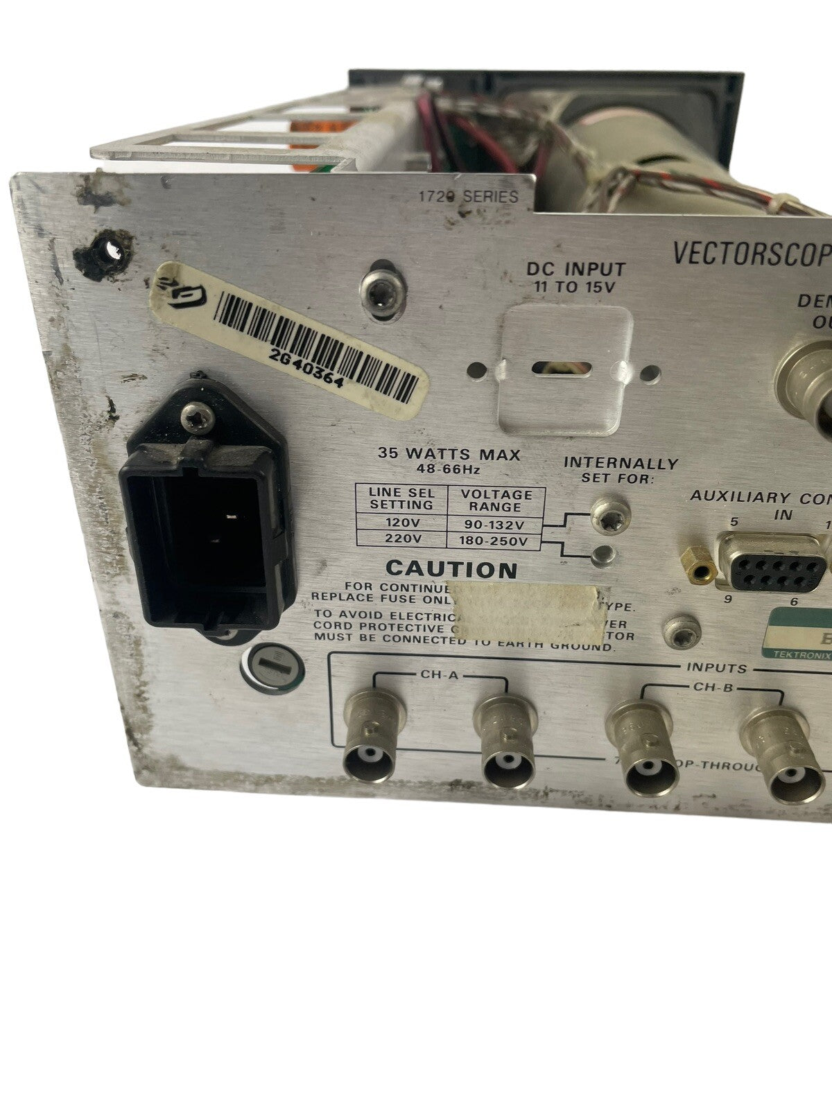 Tektronix 1720 Vector Scope FOR PARTS / REPAIR
