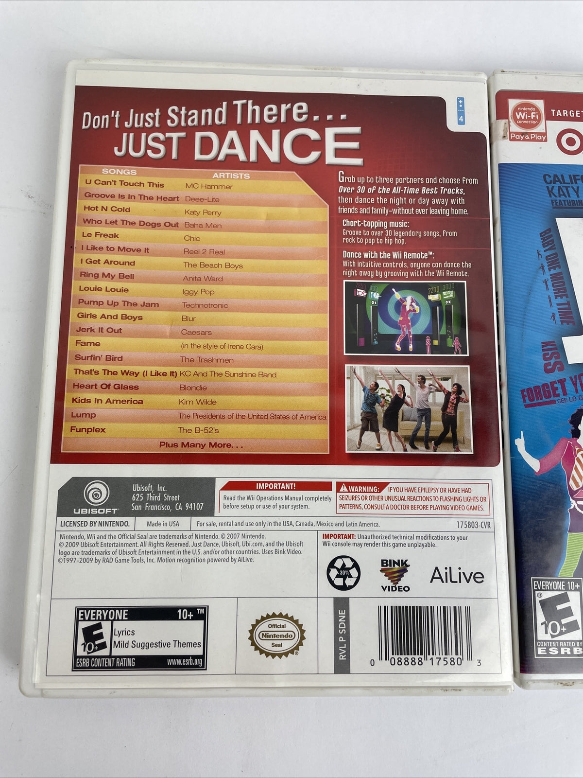 Just Dance & Just Dance 3 ( 2 x Nintendo Wii ) Complete with Manual s , Clean