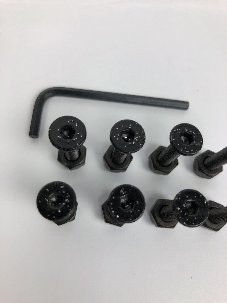 Grind King OEM 1-inch Allen head skateboard hardware with glitter top finish.