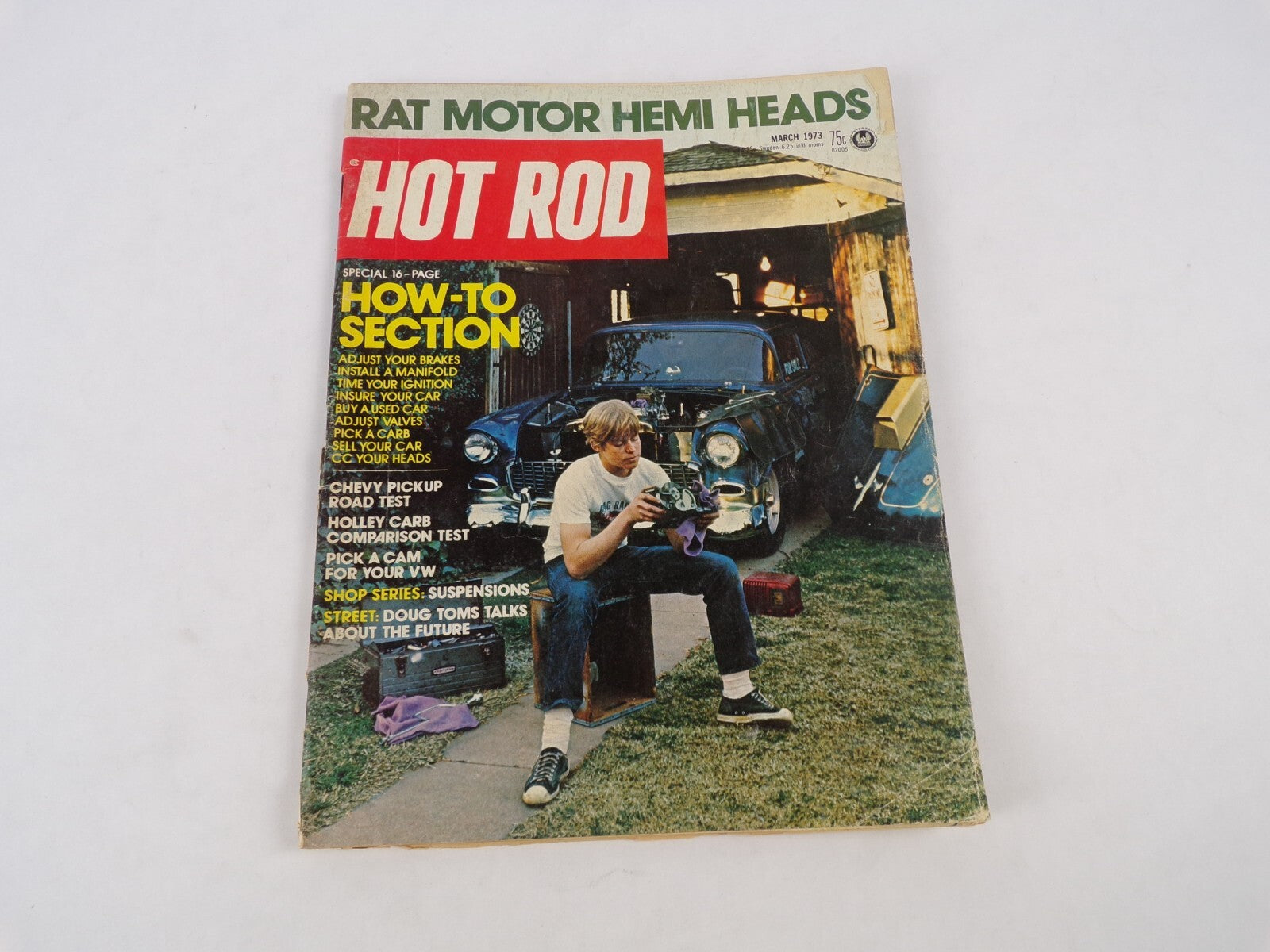 March 1973 Hot Rod Magazine Rat Motor Hemi Heads Adjust Your Brakes Install A Ma