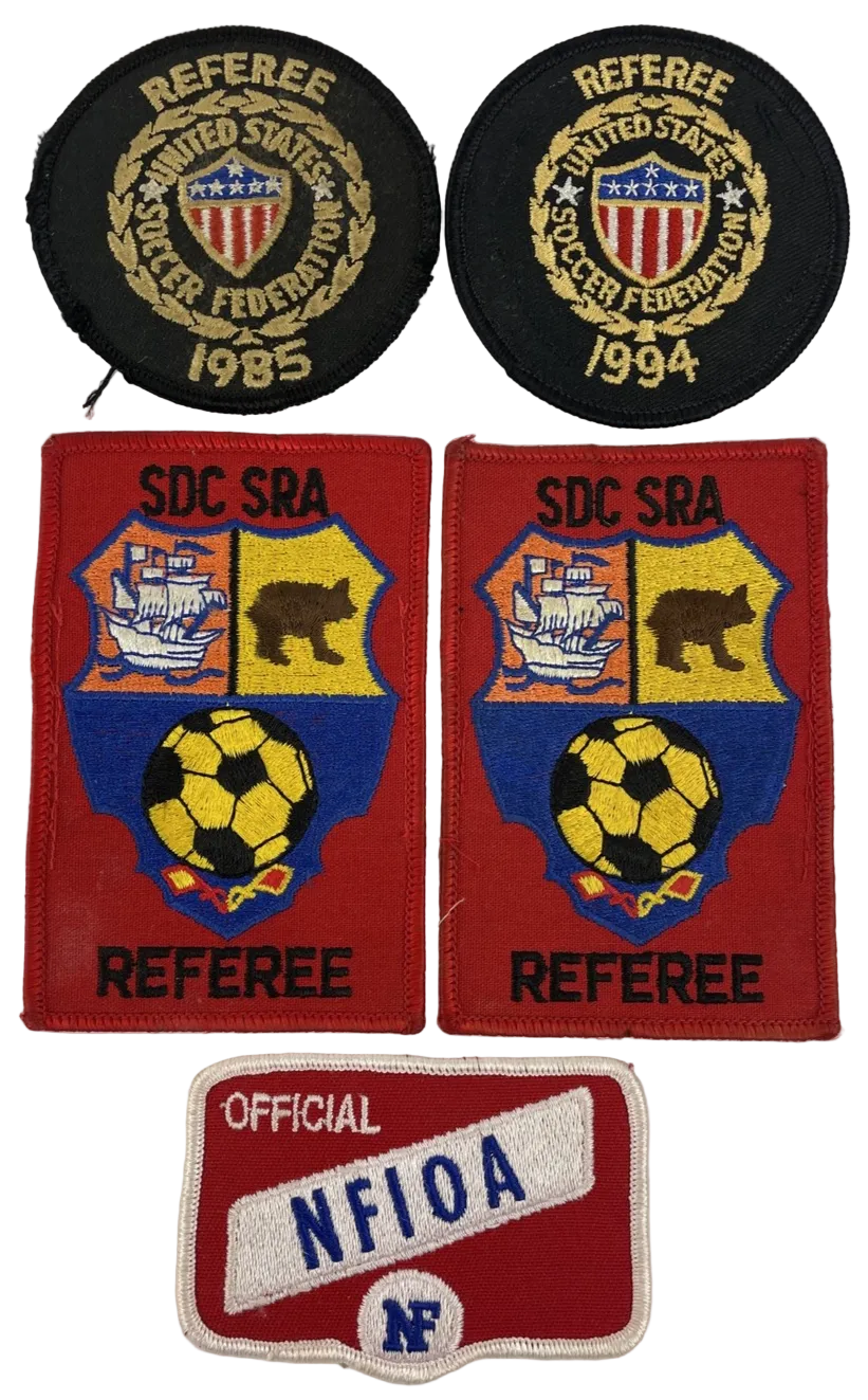 VINTAGE UNITED STATES SOCCER FEDERATION REGIONAL REFEREE YOUTH REG PATCH LOT (5)