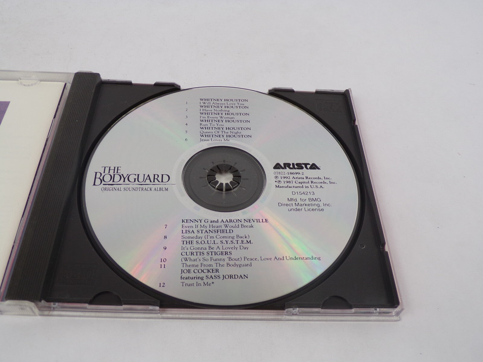 The Bodyguard Original Soundtrack Album Kevin Costner Whitney Houston I WilCD#71