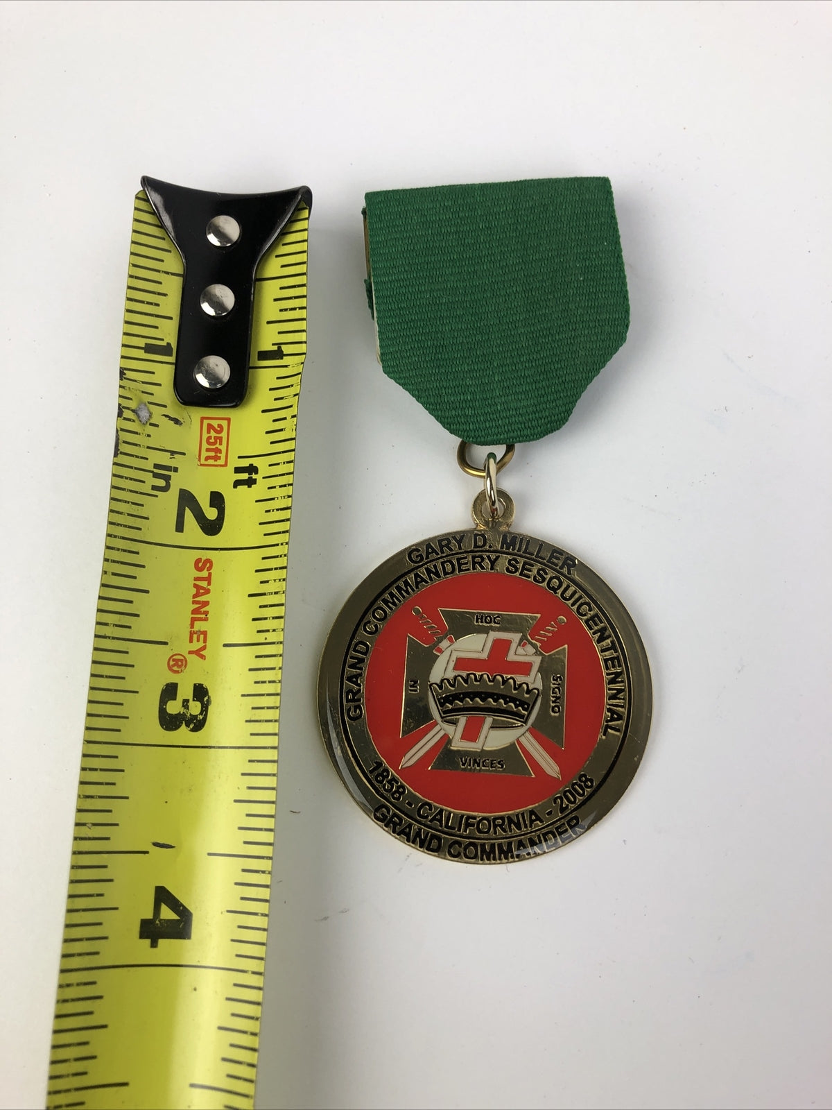 Masonic Grand Commandery Sesquicentennial Grand Commander California Medal 2008