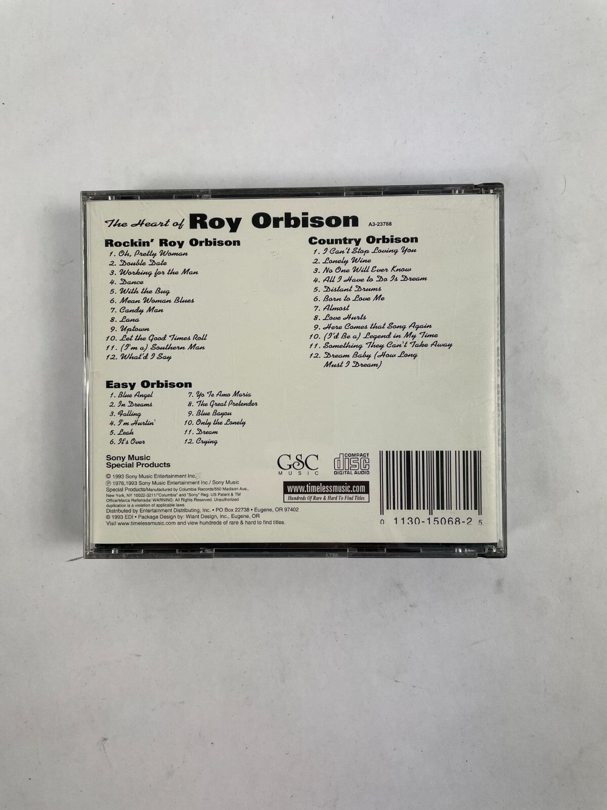 The Heart Of Roy Orbison Oh Pretty Woman With The Bug Lana What'd I Say CD#72