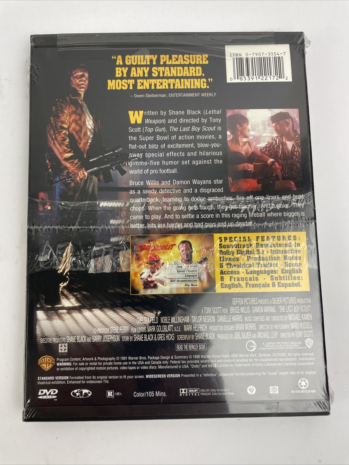 The Last Boy Scout DVD Video 1998 ( Factory Sealed ) Bruce Willis Damon Wayans