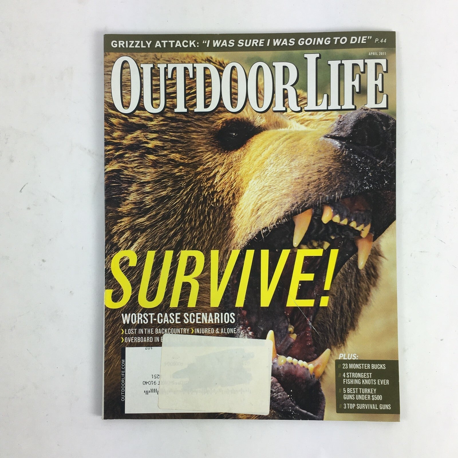 April 2011 Outdoor Life Magazine Survive! Worst Case Scenarios 23 Monster Bucks