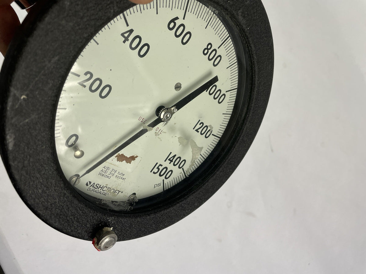 6" Ashcroft Duragauge AISI 316 Tube & AISI 316 Socket Range 0-200 PSI