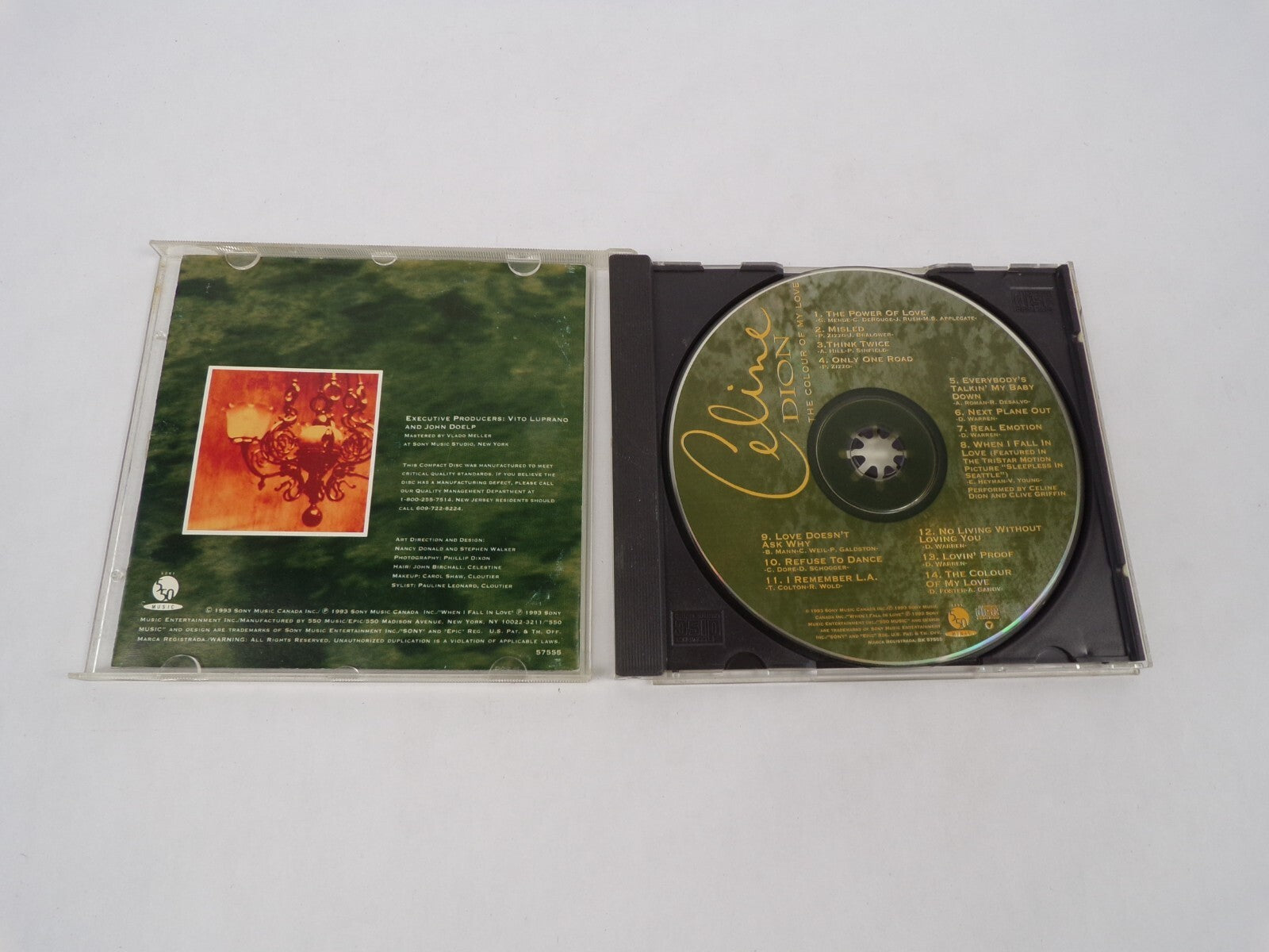 Celine Dion The Colour Of My Love The Power Of Love Misled Think Twice OnlyCD#63
